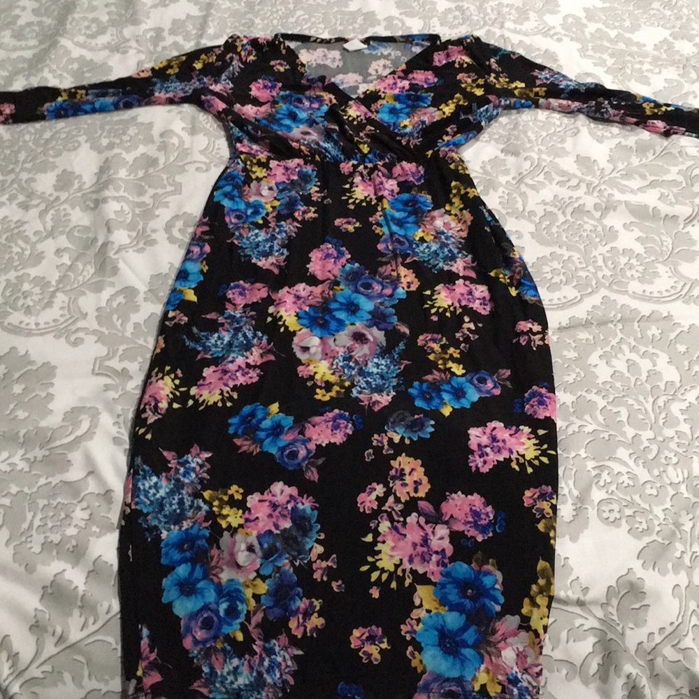 NWOT wrap floral dress